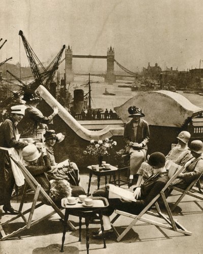 The Pool from the roof garden of the Langbourne Club for City Women by English Photographer